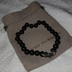 SPIRITUAL BEADS BRACELET IN STERLING SILVER WITH BLACK ONYX